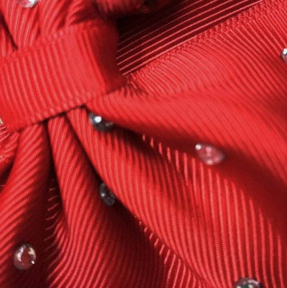Clear Rhinestones Texas Size Hair Bow