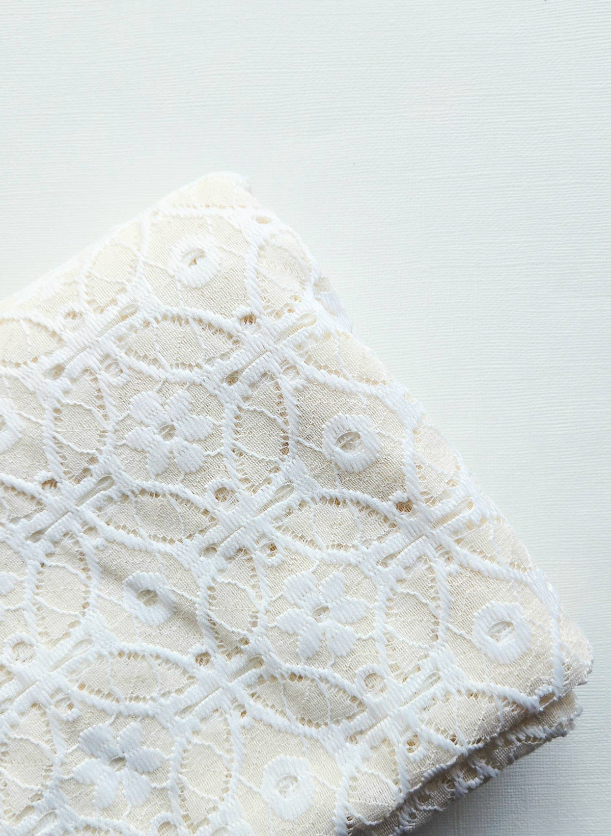 Large Fable Bow on Clip • Cream Lace