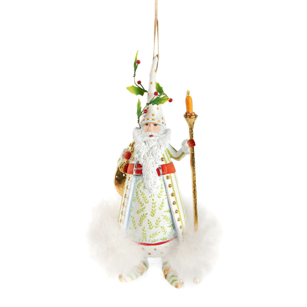 Dash Away Candlelight Santa Ornament by Patience Brewster