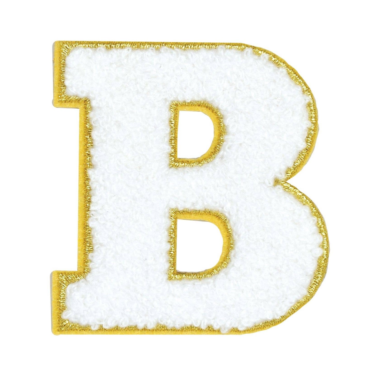 B White Varsity Letter Sticker Patch