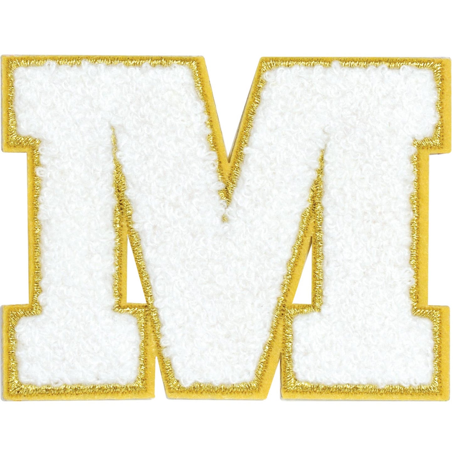 M White Varsity Letter Sticker Patch