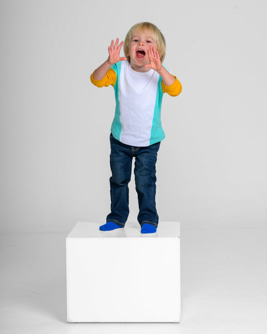 Long Sleeve Sunny Teal T-shirt