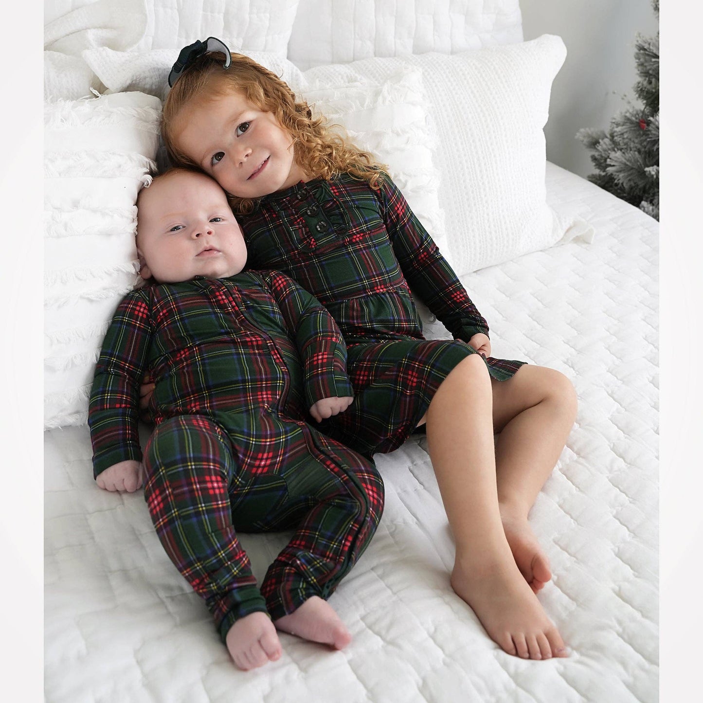Tartan Convertible Zip Onesie