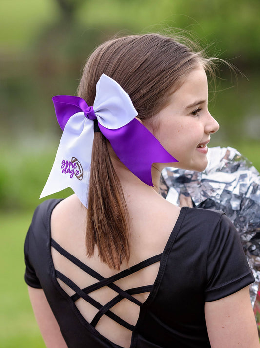 Game Day Embroidered Cheer Bows: Fall 2025 Game Day