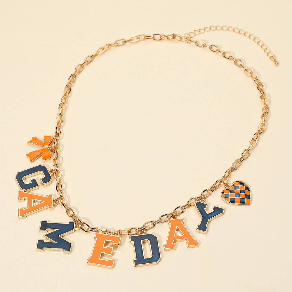 GAME DAY Letter Charm Station Necklace