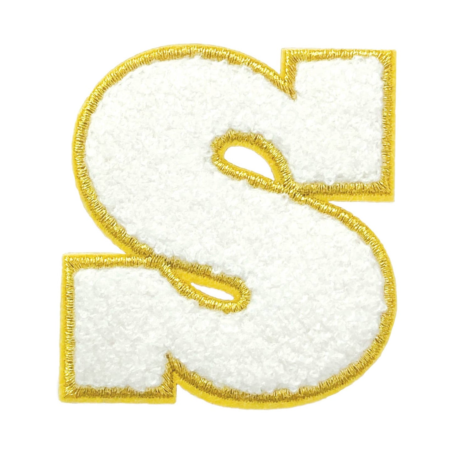 S White Varsity Letter Sticker Patch