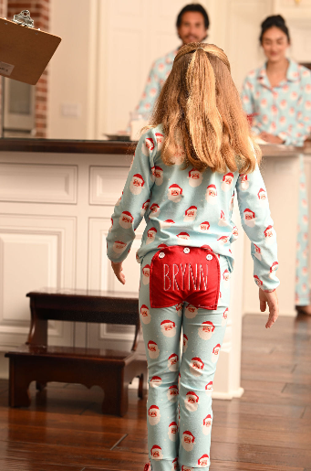 Vintage Santa Ruffle Buttflap PJs