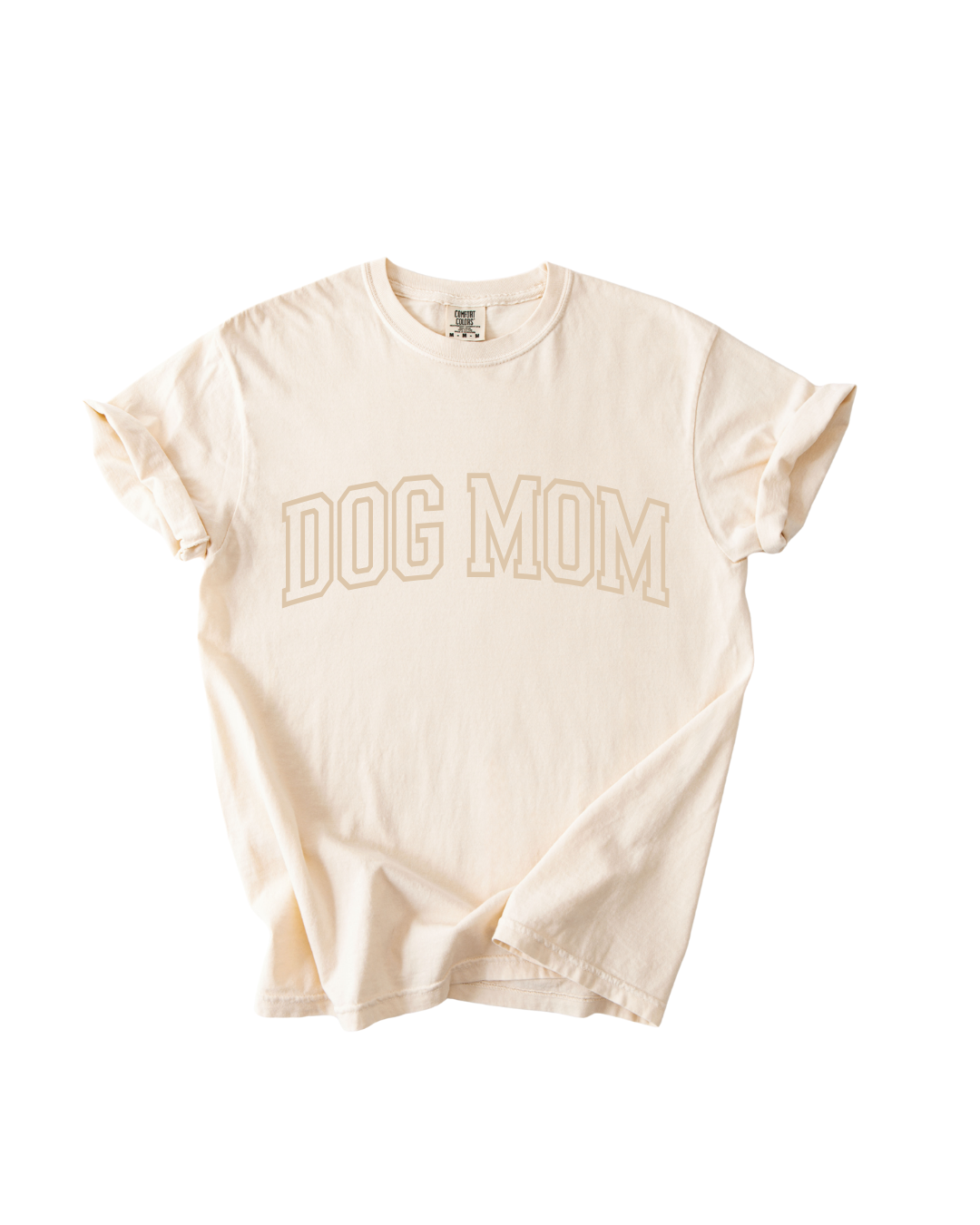 Dog Mom Varsity Neutral Tee