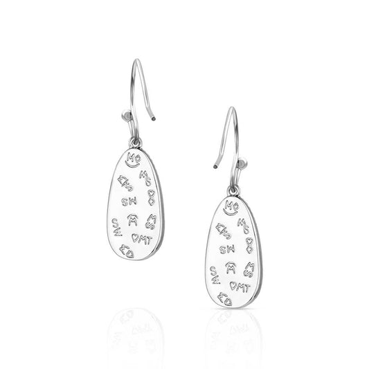 Pointed Path Turquoise Earrings