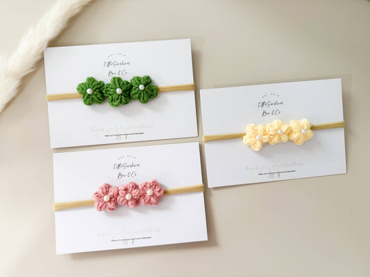 Crochet Flower Nylon Headband