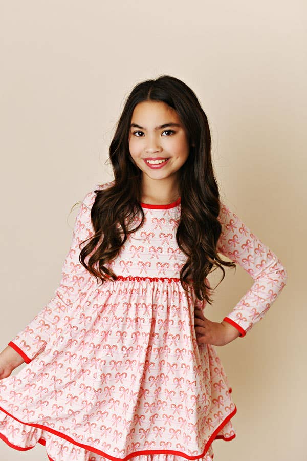 Candy Cane Lane Ruffle Dress