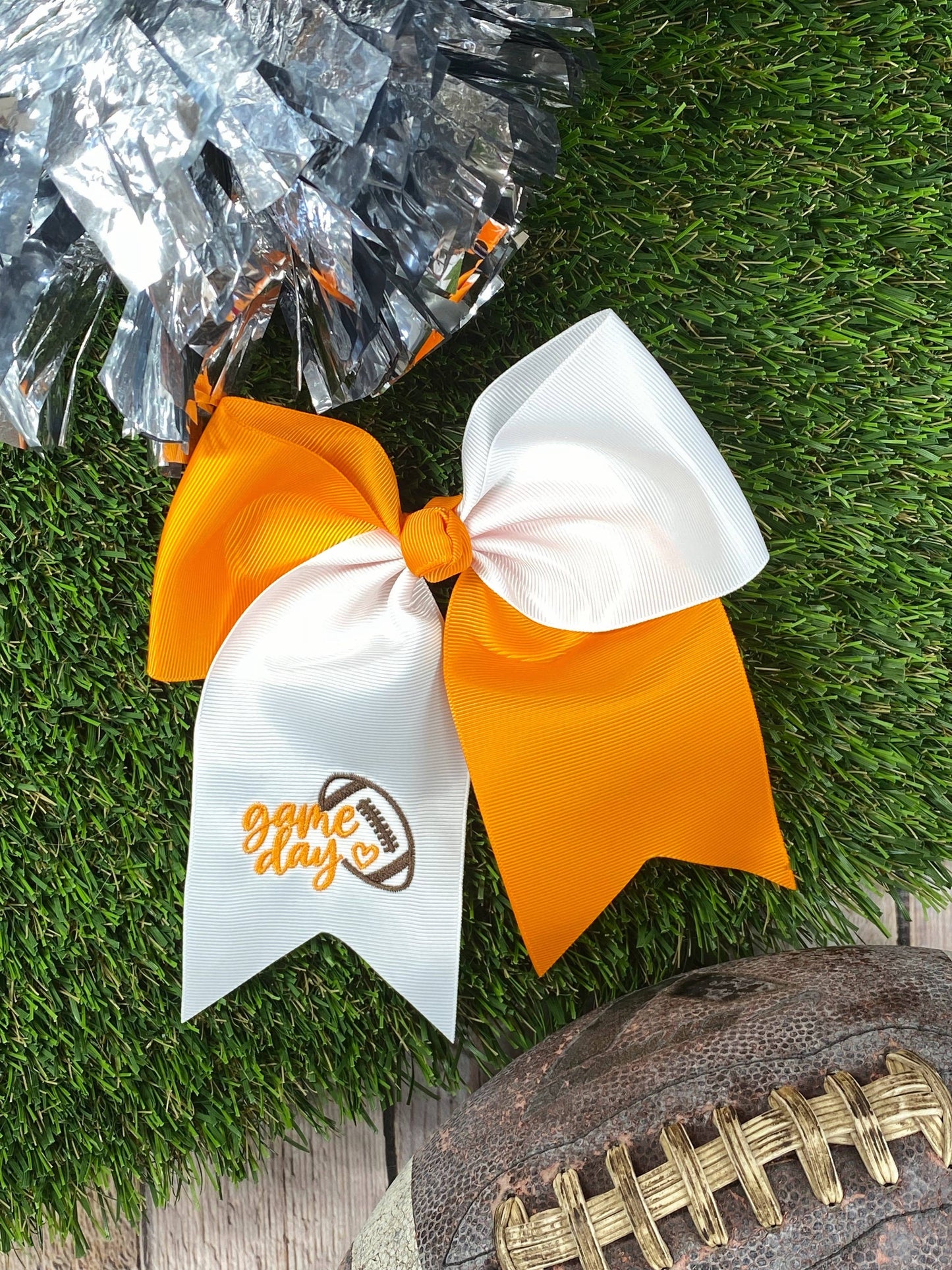Game Day Embroidered Cheer Bows: Fall 2025 Game Day