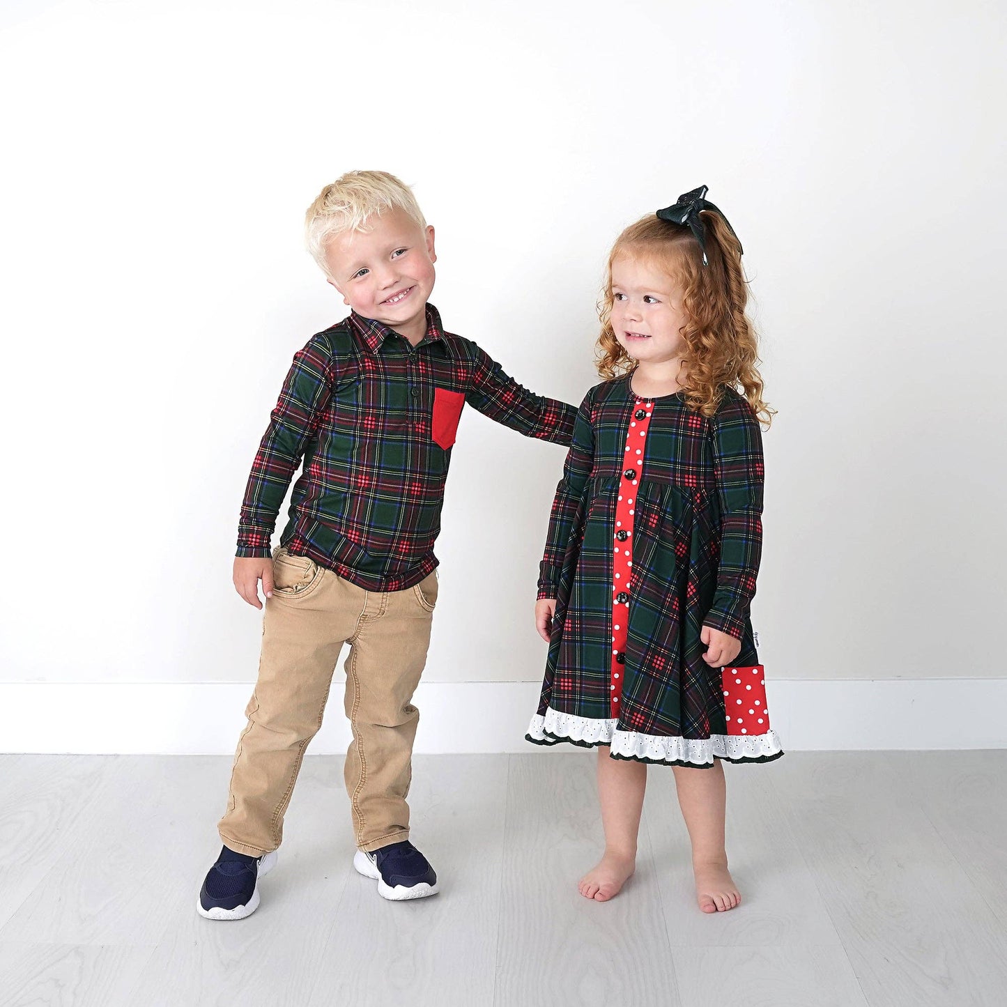 Tartan Button Dress