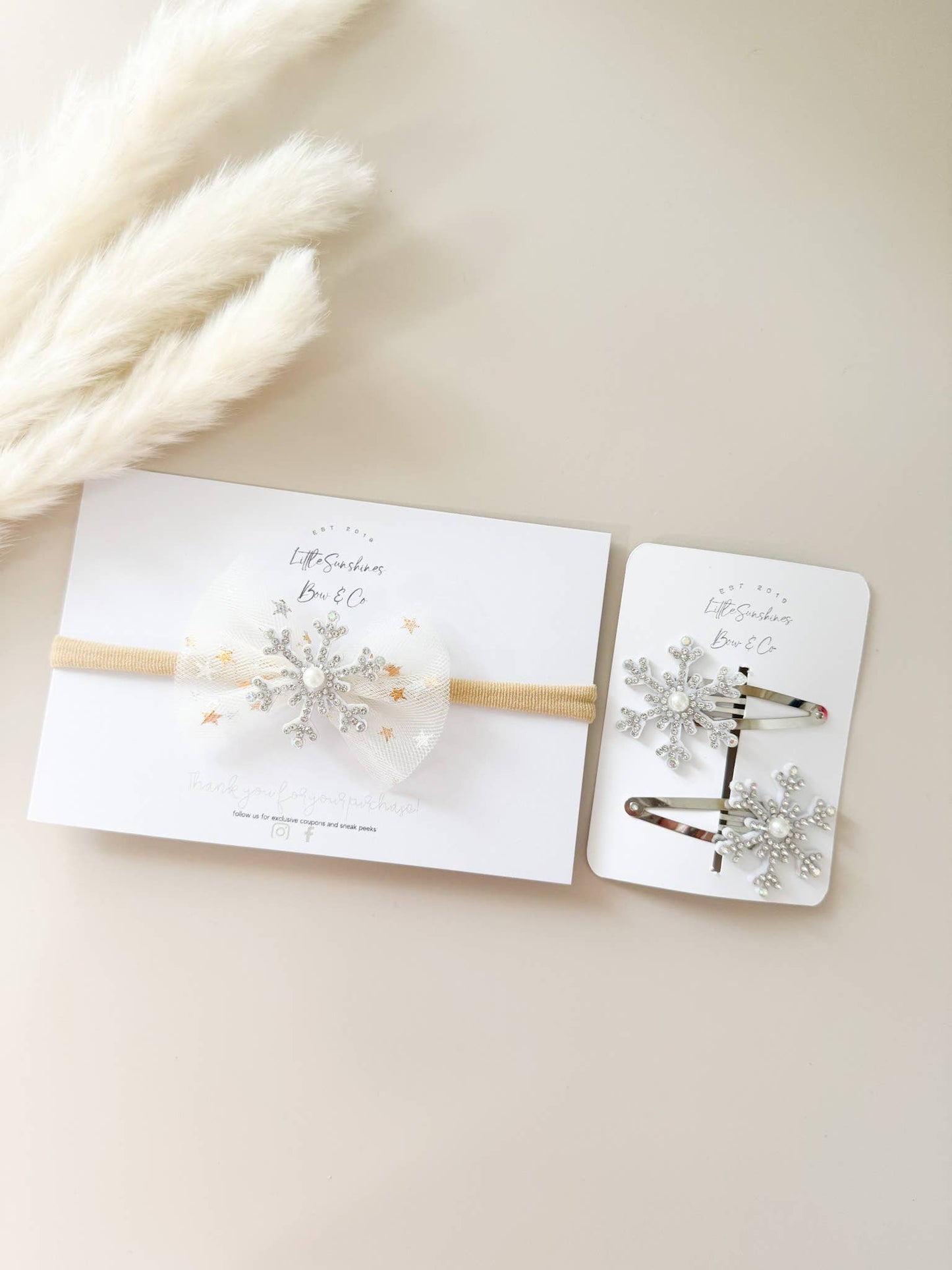 Silver Snowflake Hair Clips & Headbands