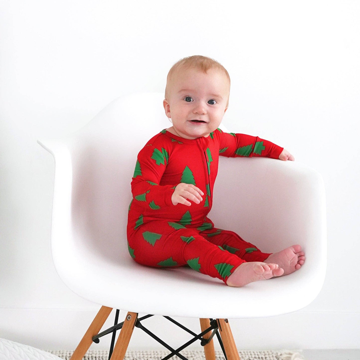 Christmas Trees Convertible Zip Onesie