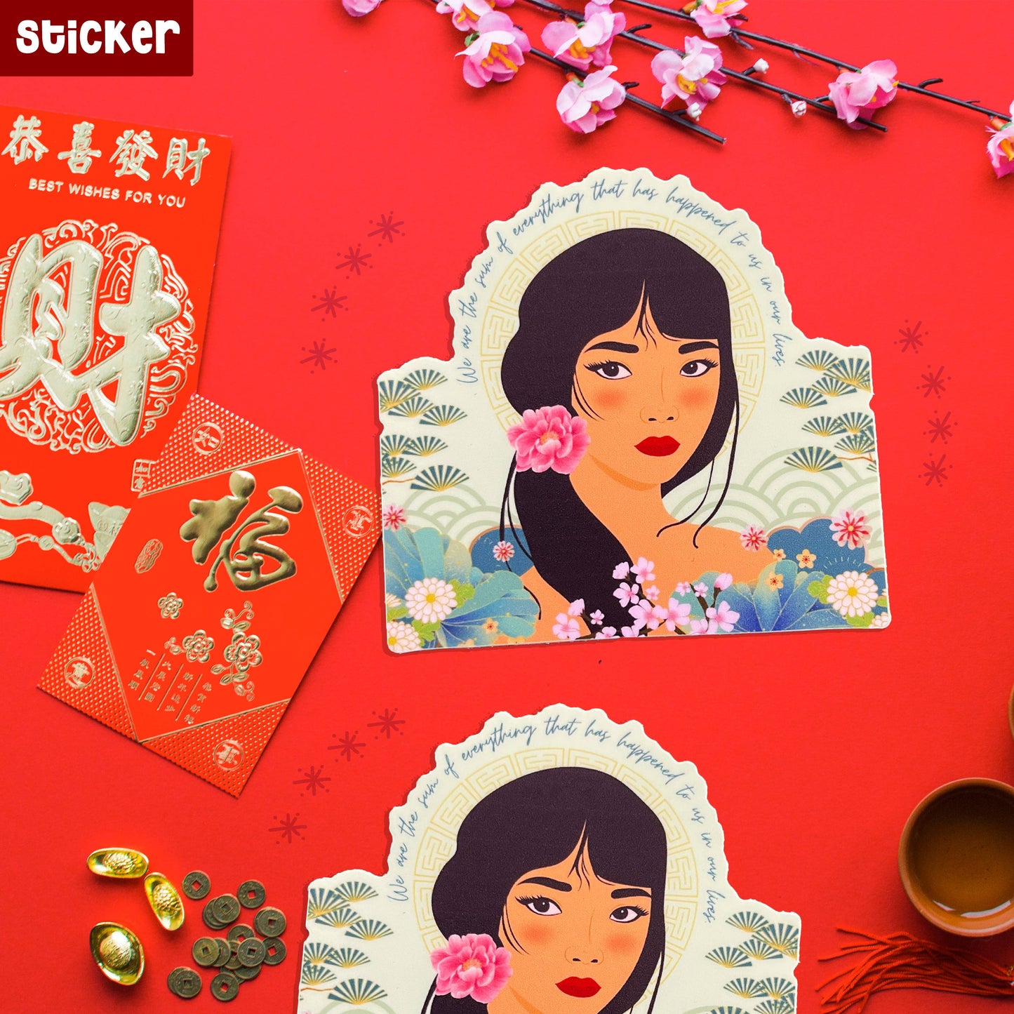 My Asian Ancestry AAPI Sticker, Lunar New Year Sticker