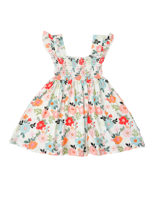Cottage Blooms Smocked Twirl Dress