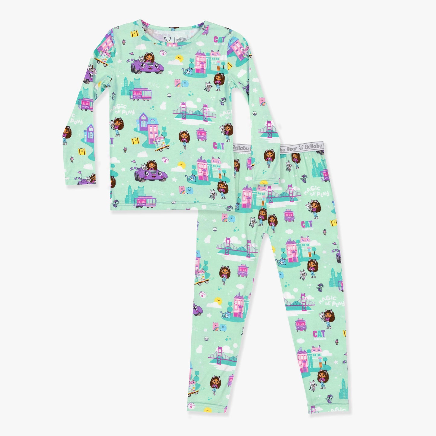 Gabby's Dollhouse: Cat Francisco Bamboo Kids Pajamas