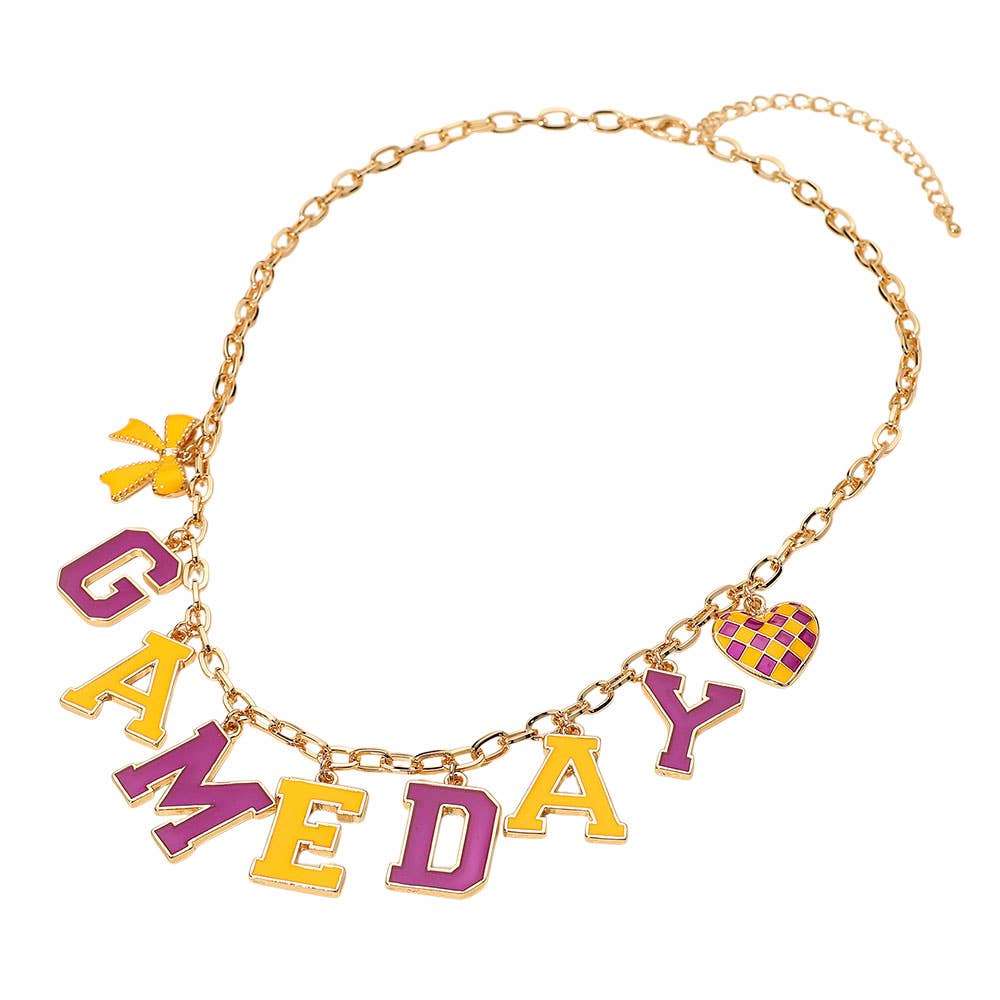 GAME DAY Letter Charm Station Necklace