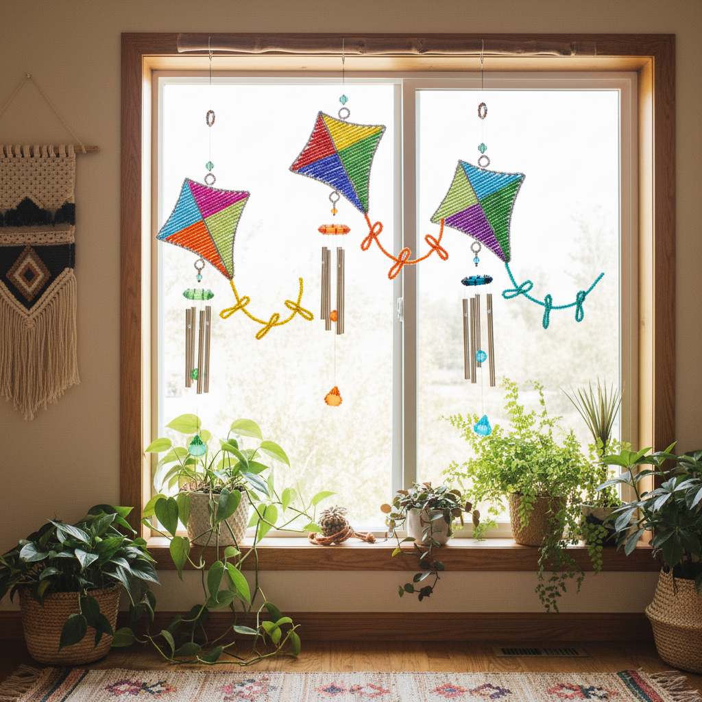 Kite Wind Chime, Sm Asst (Set of 3)