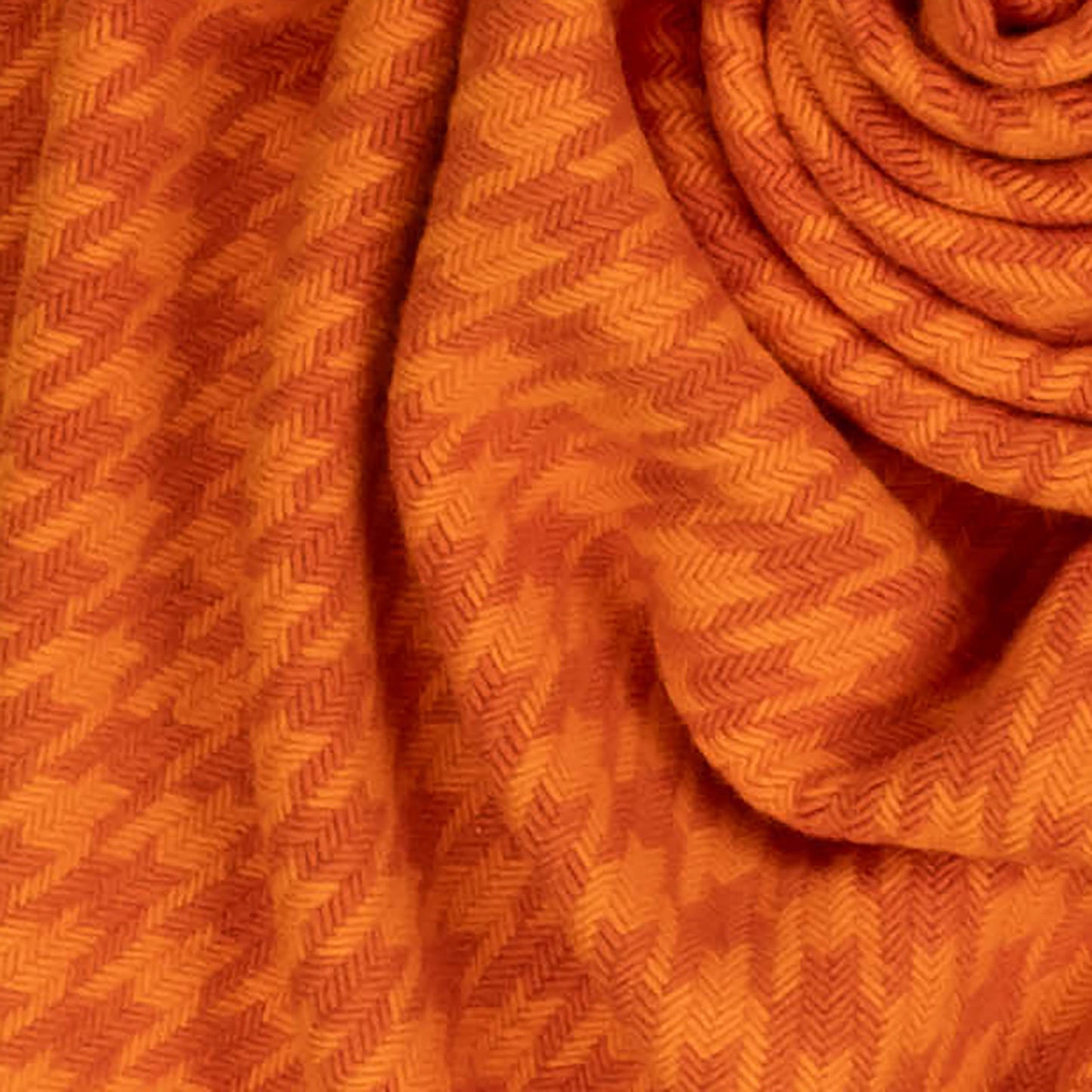 Southampton Home Naturally Weighted Houndstooth Throw - Orange