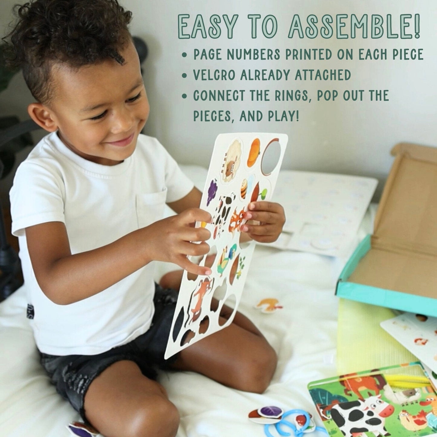 Farm Busy Book with Zipper Pouch