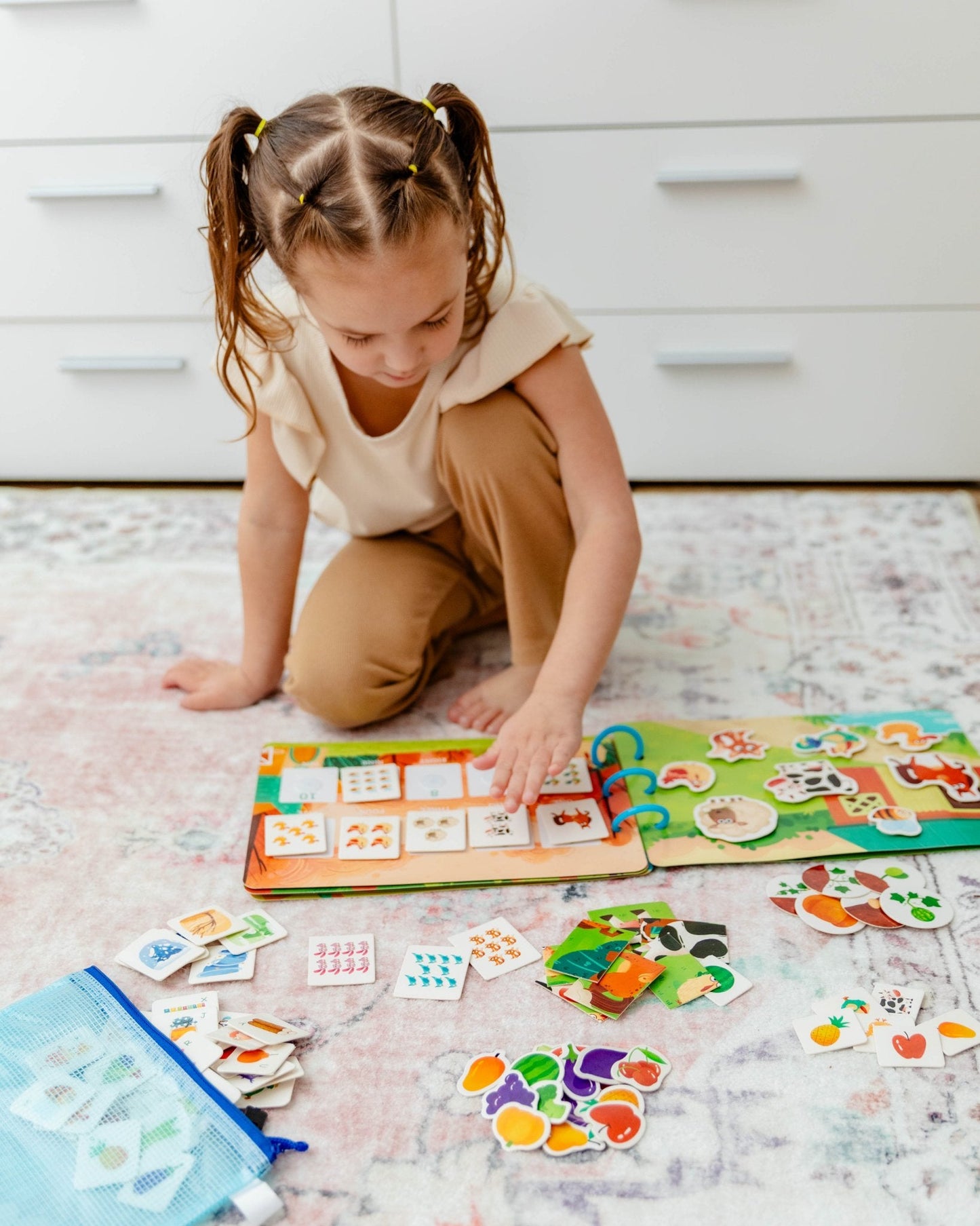 Farm Busy Book with Zipper Pouch