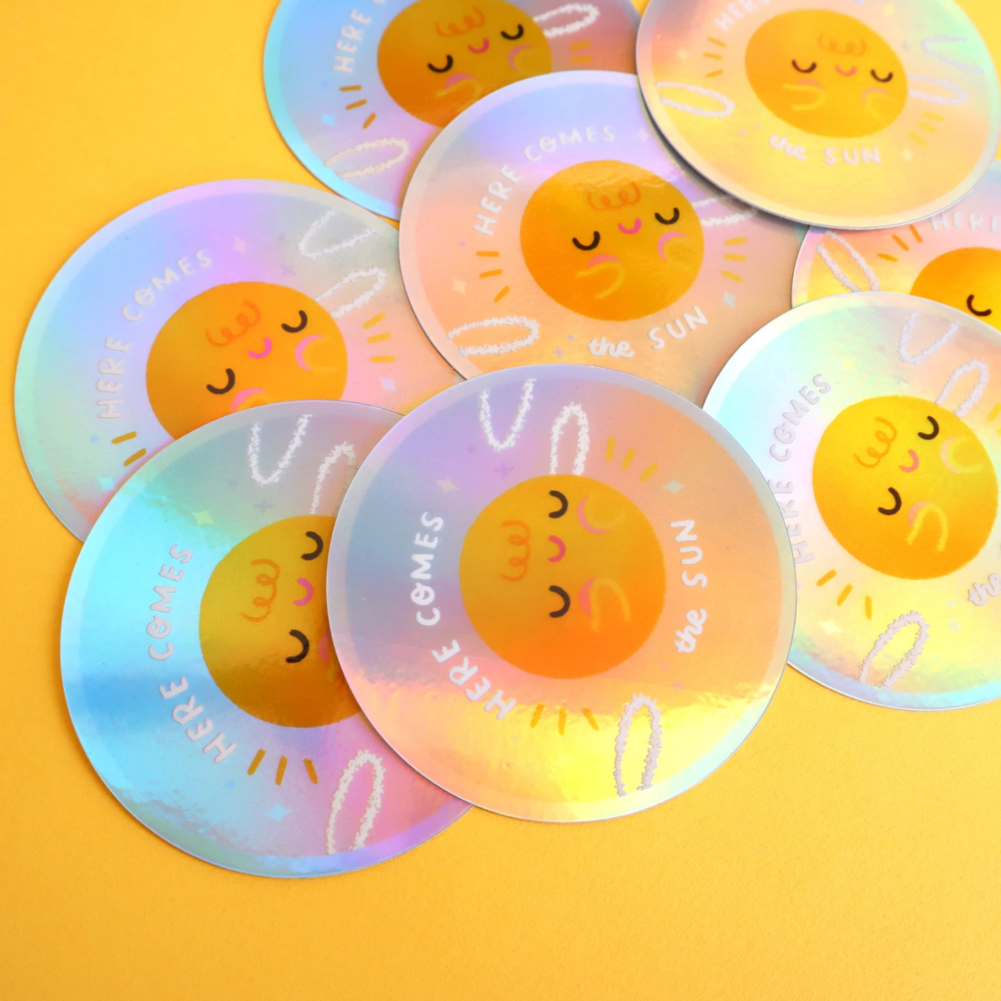 Here Comes the Sun Holographic Sticker