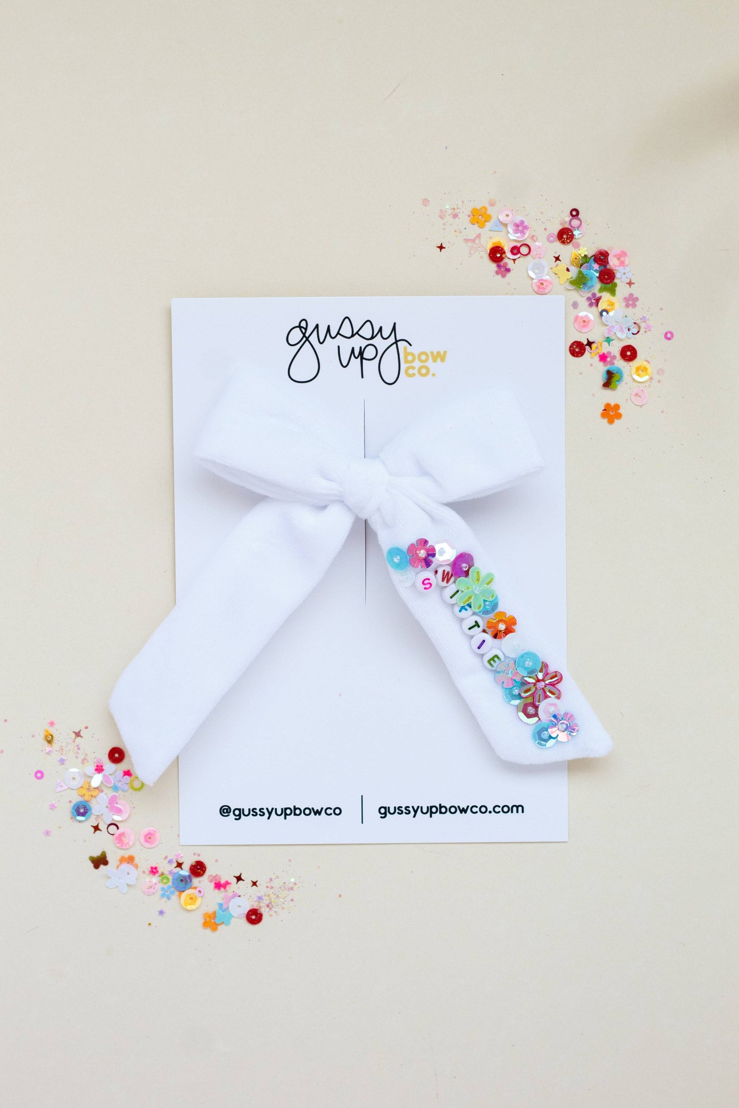 Swiftie Velvet Sequin Bow