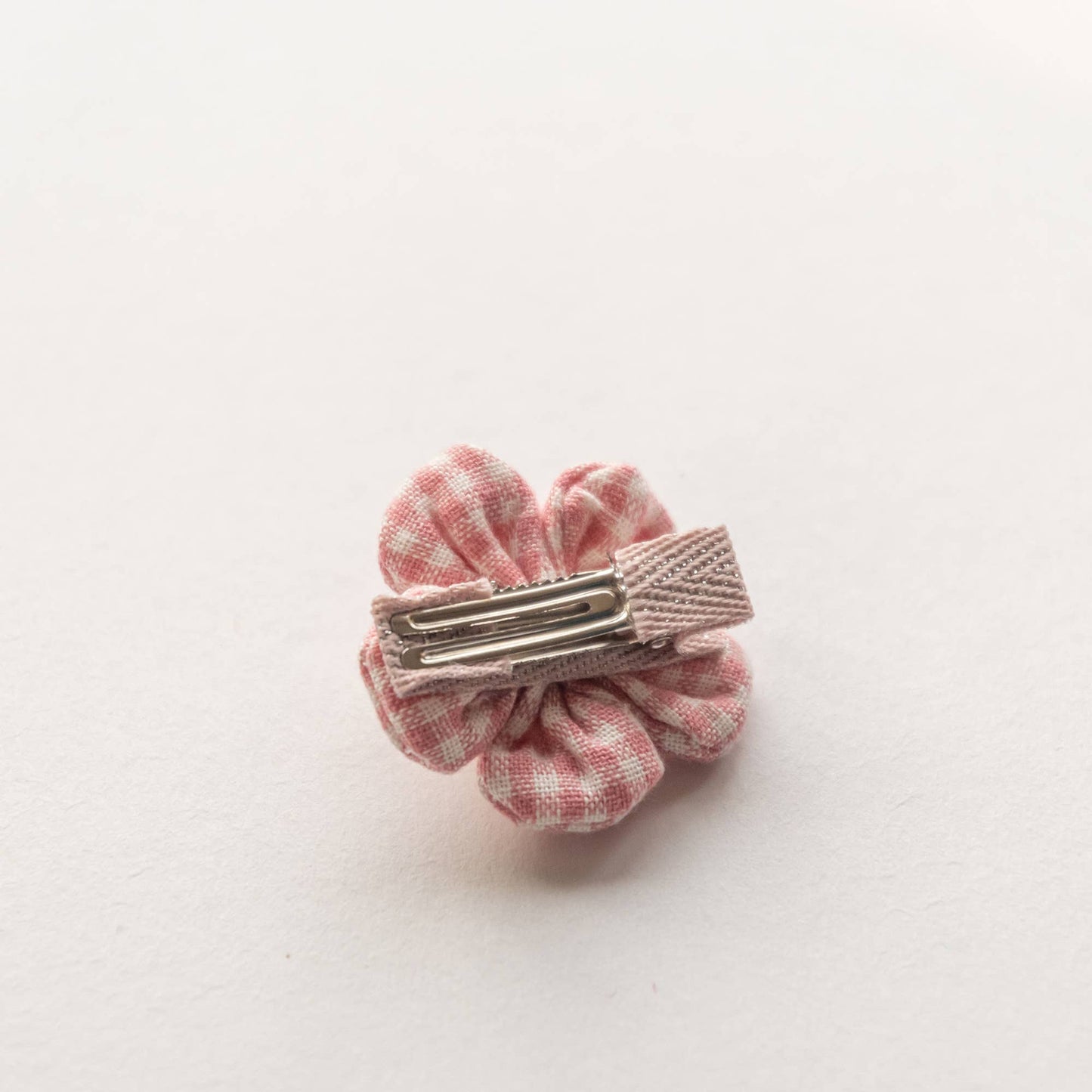 Gingham Flower Hair Clip | Pink