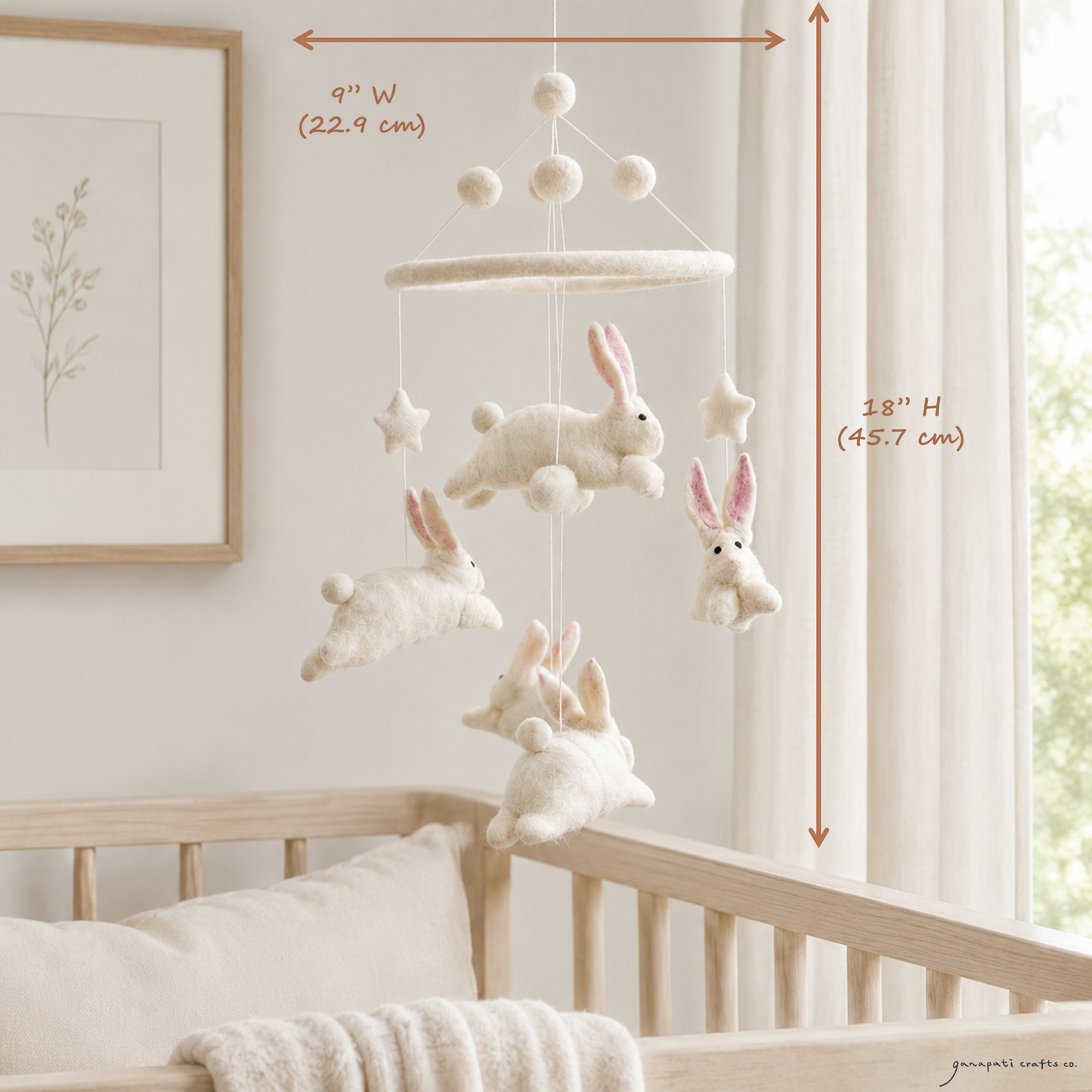 Felt Baby Mobile - Bunnies