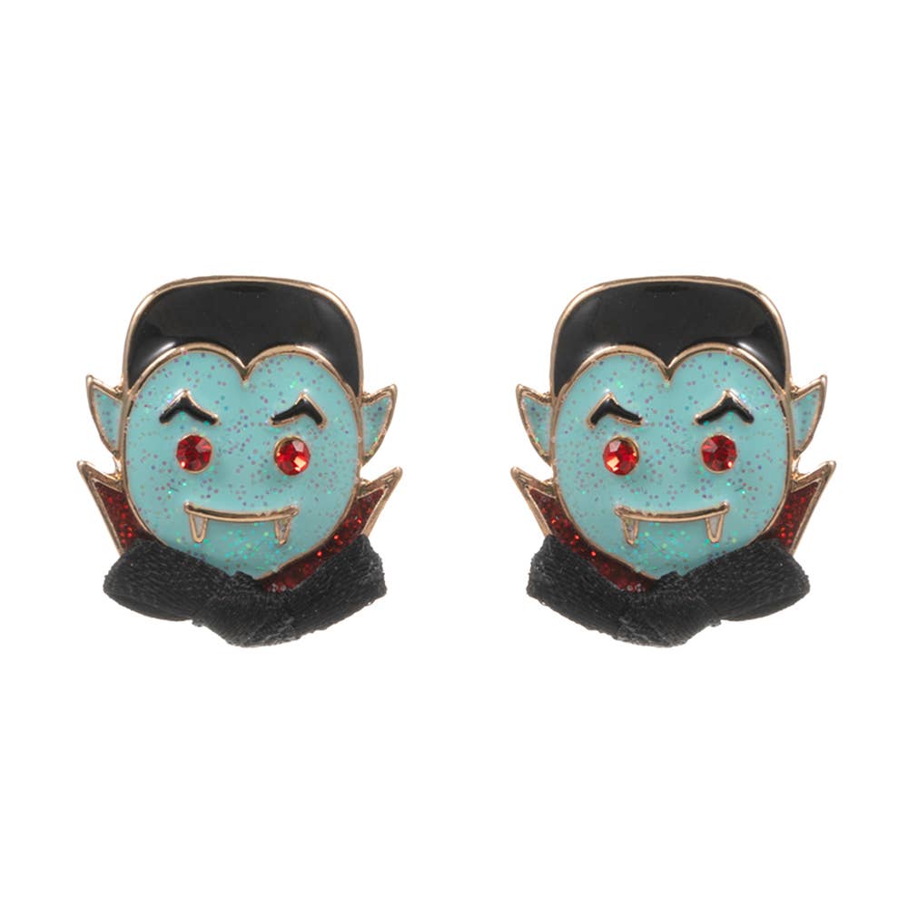 Enamel Dracula Stud Earrings