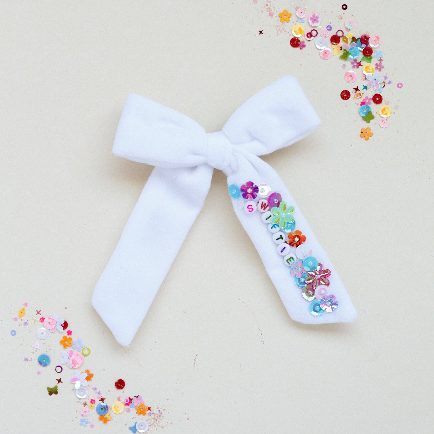 Swiftie Velvet Sequin Bow