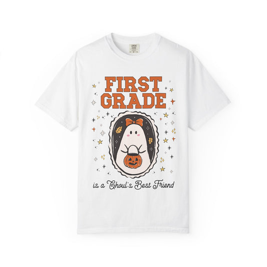 First Grade Halloween Teacher Tee