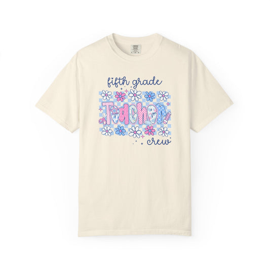 Floral Fifth Grade Crew Tee