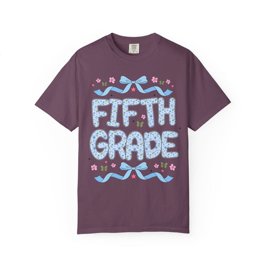 Floral Fifth Grade Teacher Tee