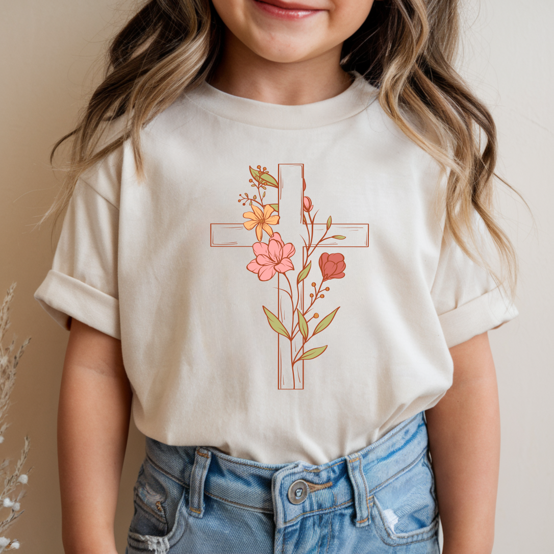 Flower Cross Toddler/YOUTH T-Shirt