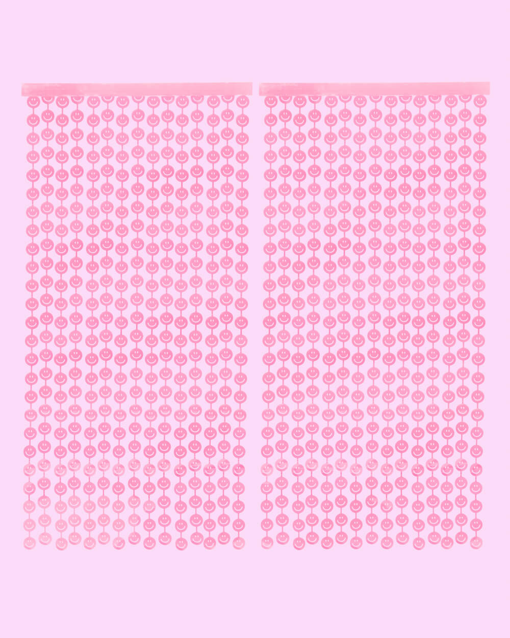 Pink Smiley Curtain - matte pink foil curtain