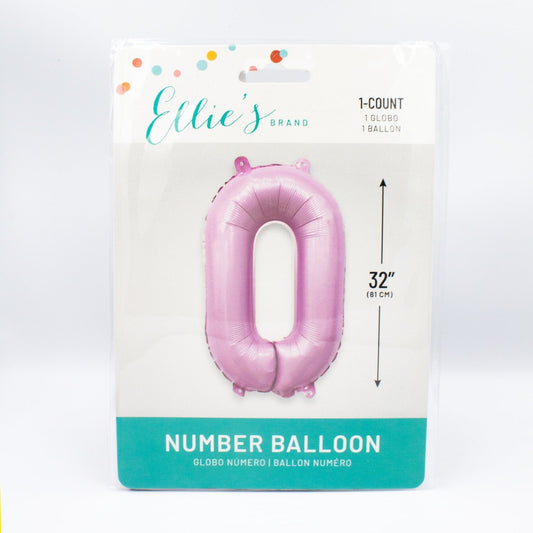 Pastel Pink Number Balloon