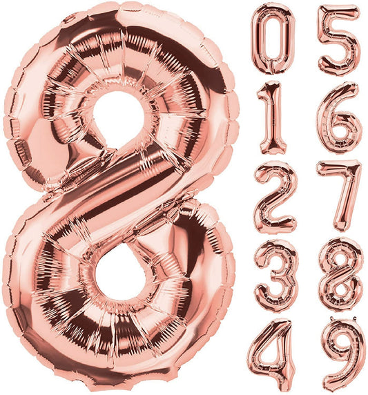 Rose Gold Number Balloon