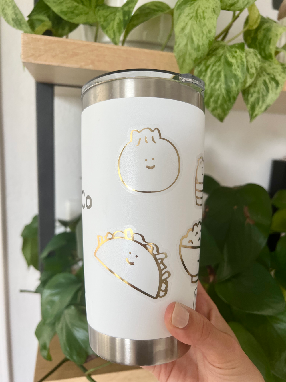 Bao Dumpling Gold Foil Vinyl Sticker