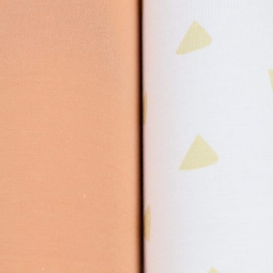 Tan Triangle and Terra Cotta 2 PK Swaddle Blanket