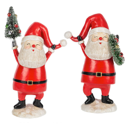 Holly Jolly Santa w/ Tree Figurine