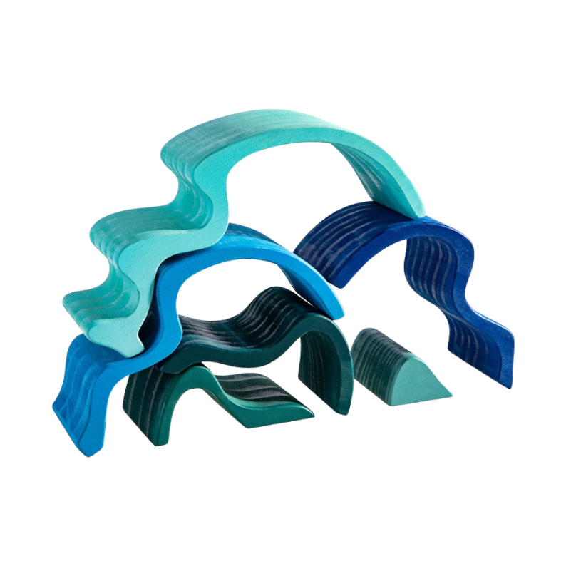 6-Piece Wooden Wave Stacker