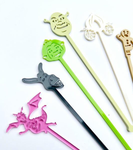 Shrek Inspired Stir Stick Set