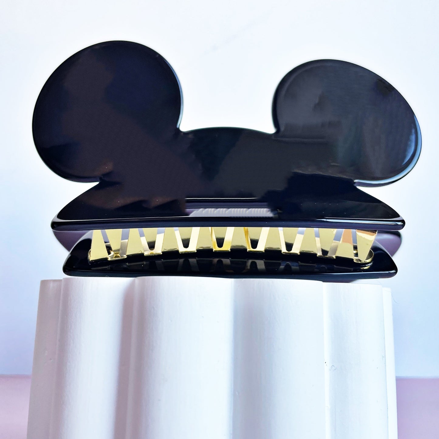 Mouse Head Black LARGE Claw Clip