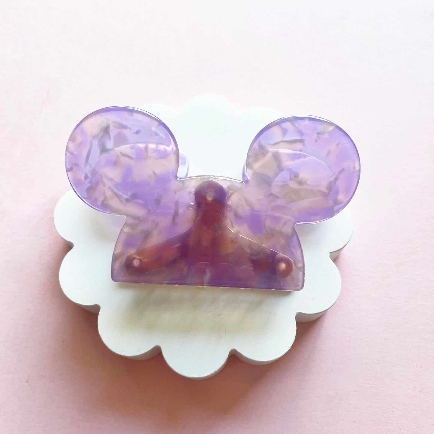Mouse Head Sheer Purple SMALL Claw Clip