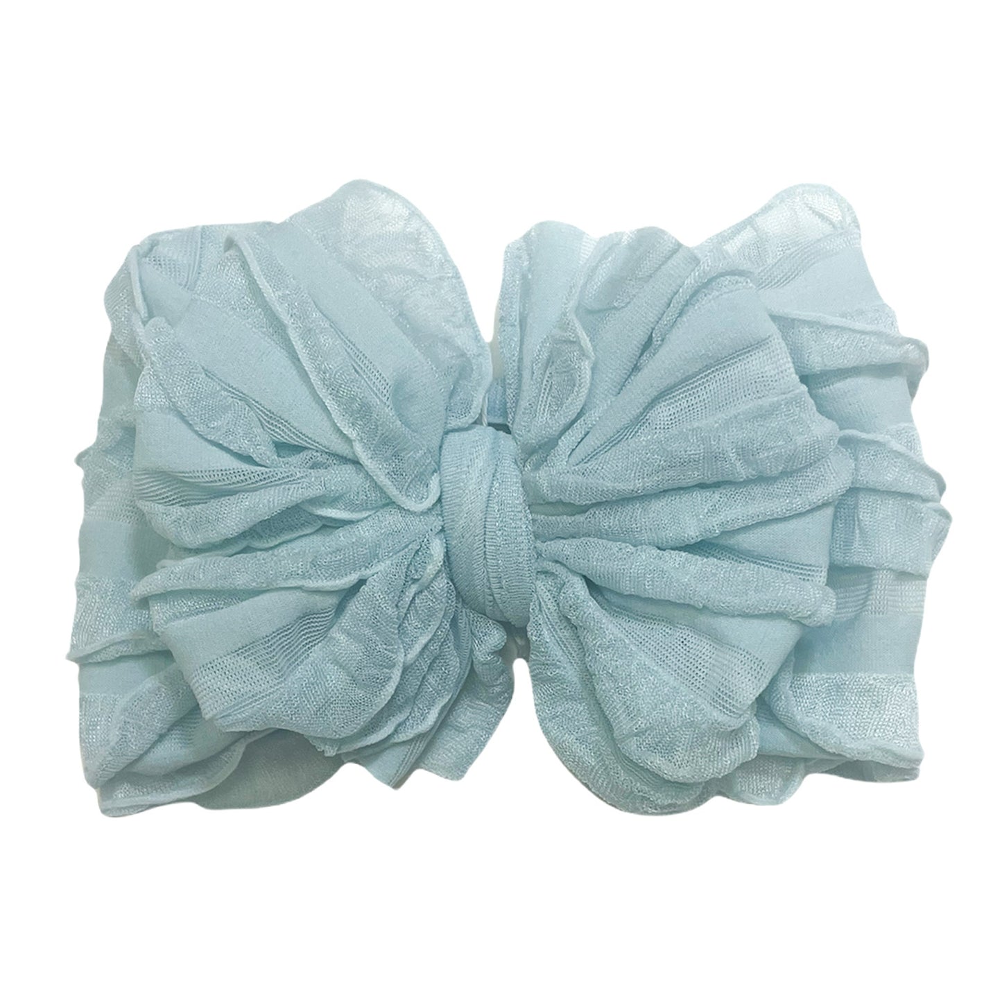 Ruffled Headband- Baby Blue