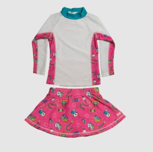 Girls 2 Long Sleeve Rashguard Set