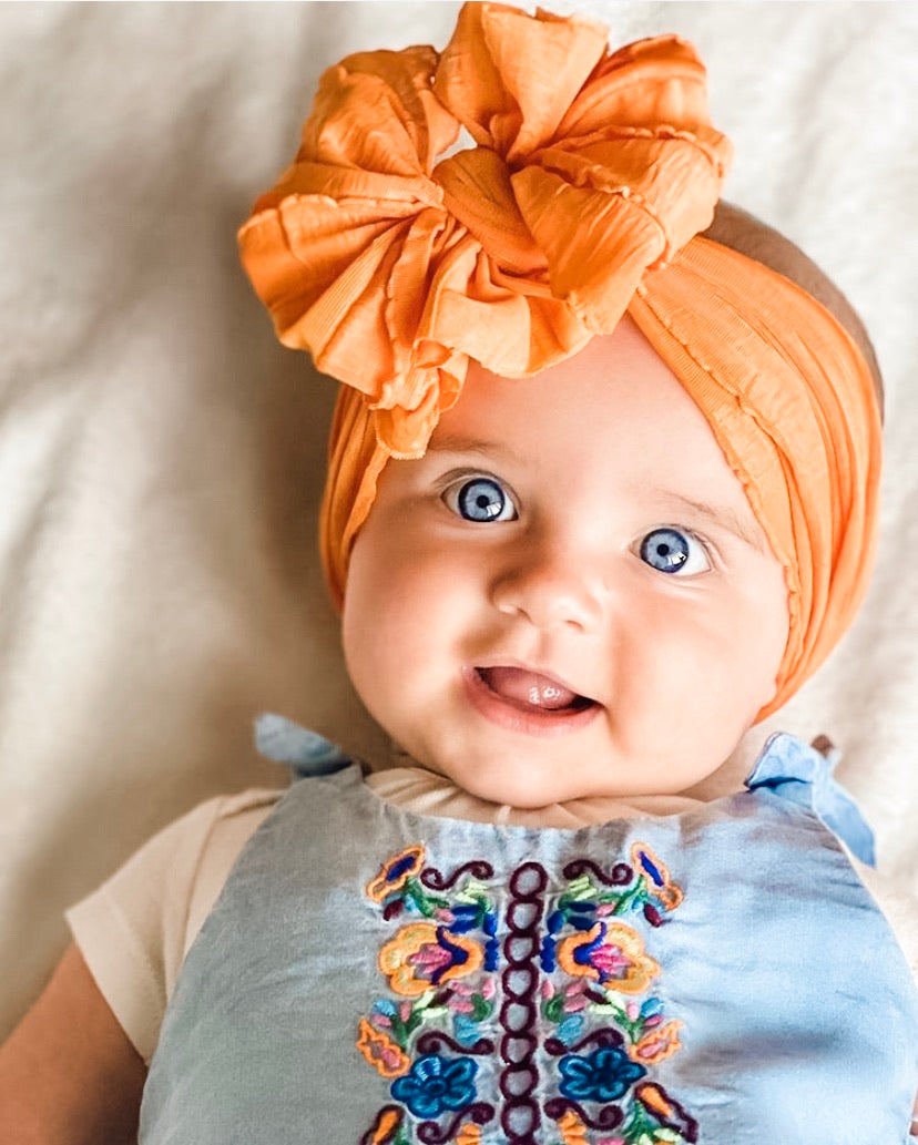 Ruffled Headband- Dreamsicle